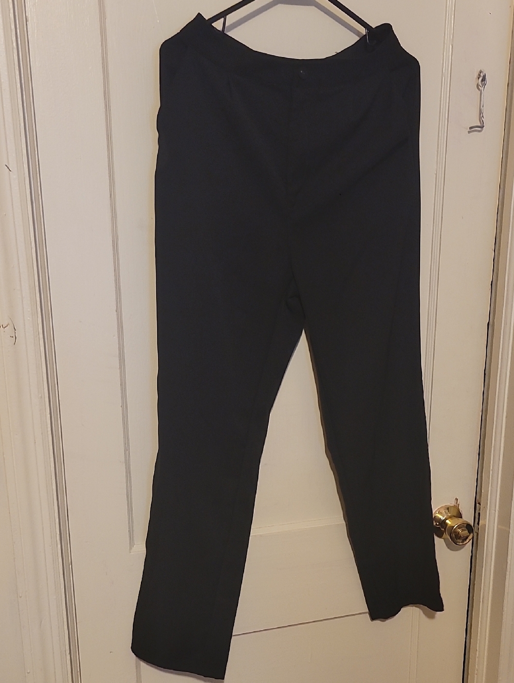 Black Straight-Leg Dress Pants - Classic Comfort